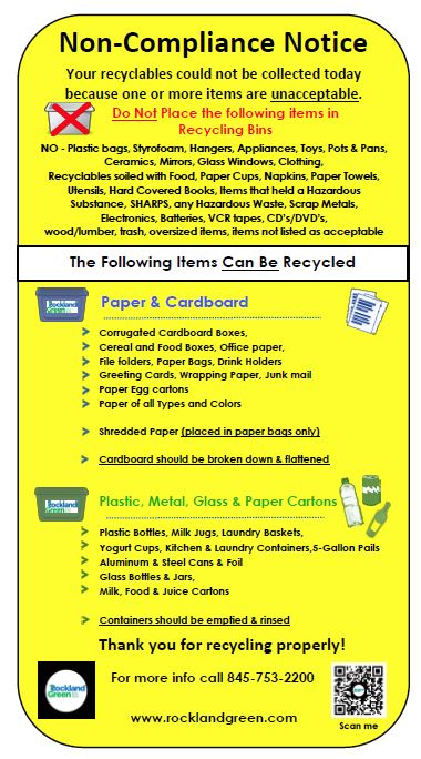 Recycling Contamination & Waste Management Information | Rockland Green